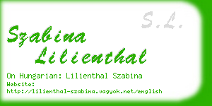 szabina lilienthal business card